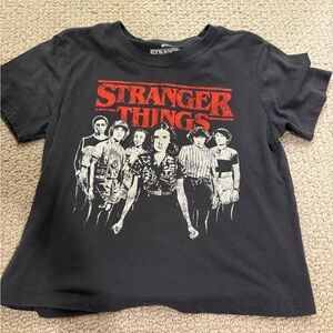 Netflix Stranger Things Black and Red Short Sleeve Tee